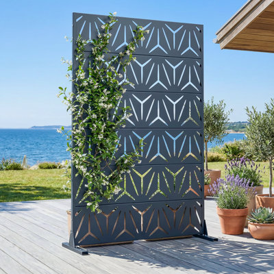 72x47x16 Inch Privacy Screens Star Shaped Rectangular Galvanized Steel Panels