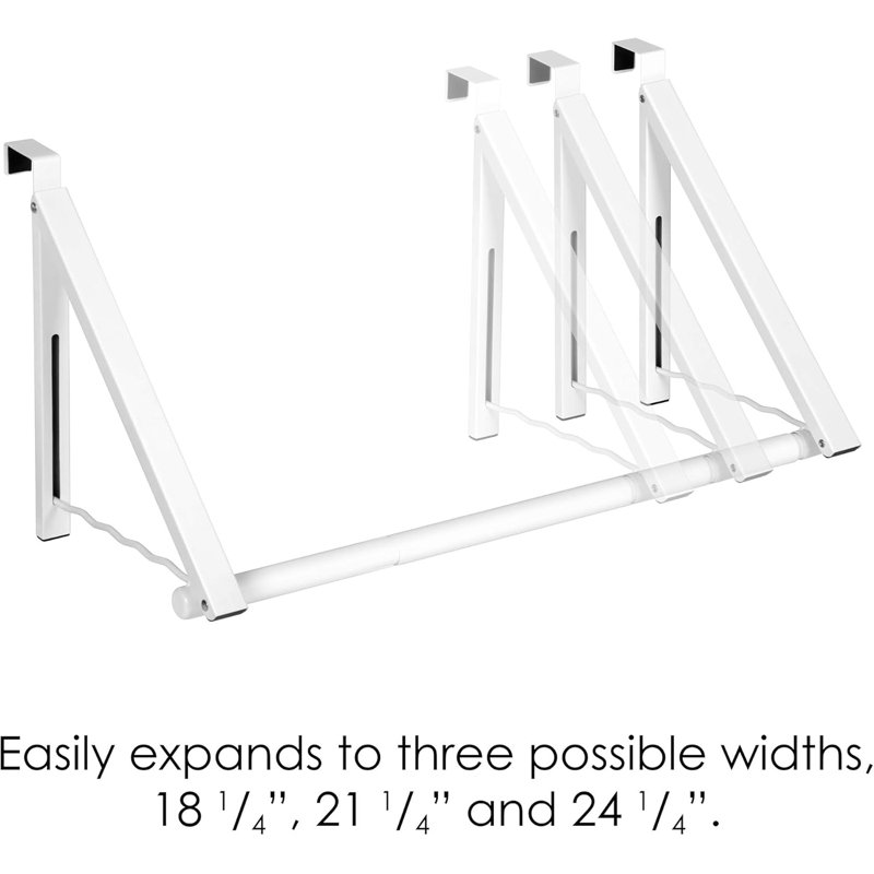 Porte-manteaux pliable au-dessus de la porte pour vêtements, Blanc