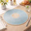 Ensemble de napperons de table en papier tissé bleu clair 15 x 15 Sunburst-1302493468