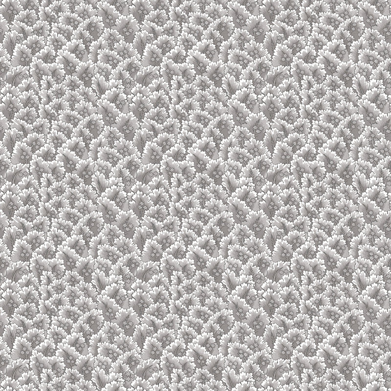 Secret Garden Floral Wallpaper Roll, Gris