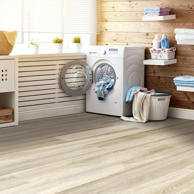 18-Pack Interlocking Luxury Vinyl Flooring Tile For Kitchen Bath...