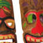 Ensemble de 10 masques tiki hawaïens