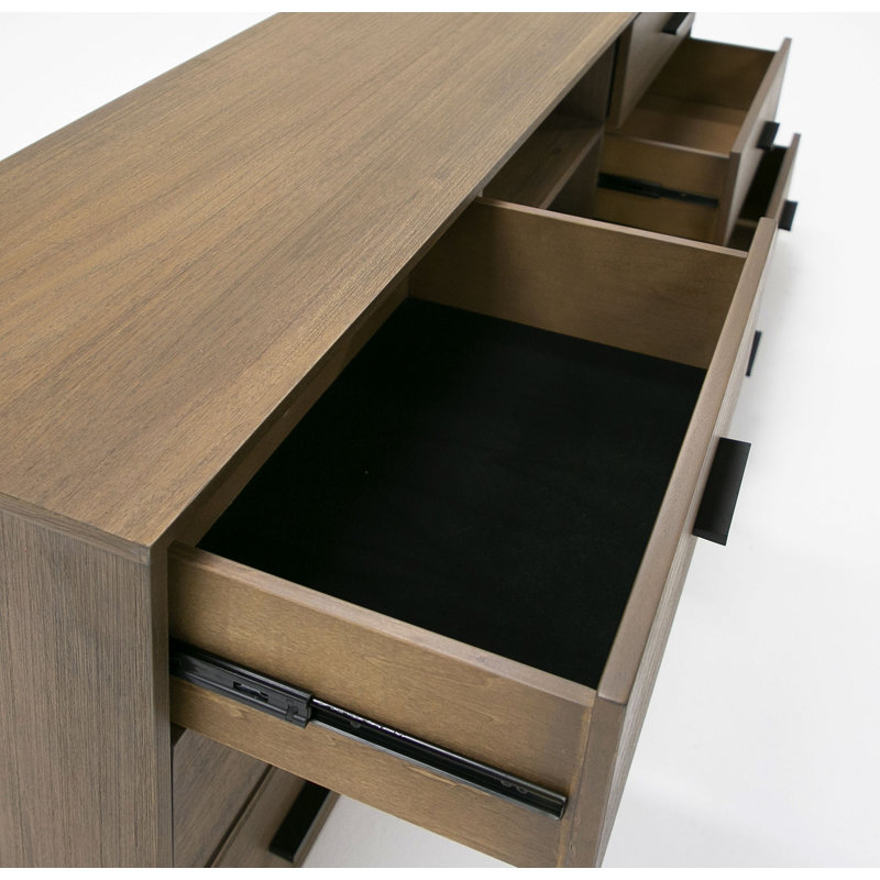 Boushra Piece Bedroom Set, King, Light Walnut