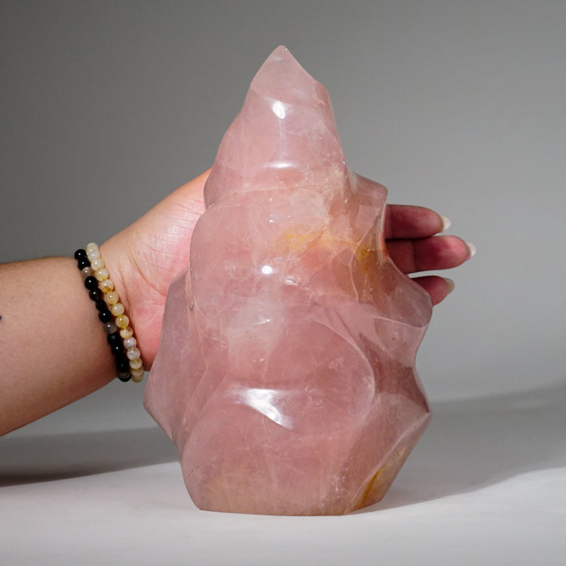 Polished Rose Quartz Flame Freeform from Brazil (6.7 lbs)