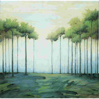 Grand arbre peint en vert