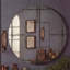 Miroir rond mural avec imagerie haute définition, décoration polyvalente pour plusieurs pièces et espaces