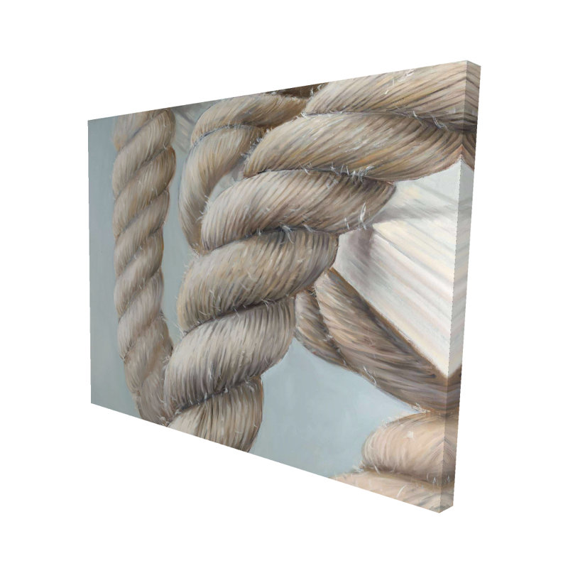 Boat Rope Knot Closeup | Marine Living Room Canvas Decor