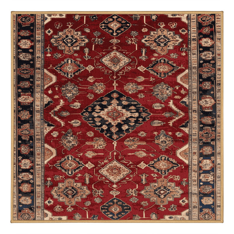Tapis brun lavable à la machine, Carré 4 pi