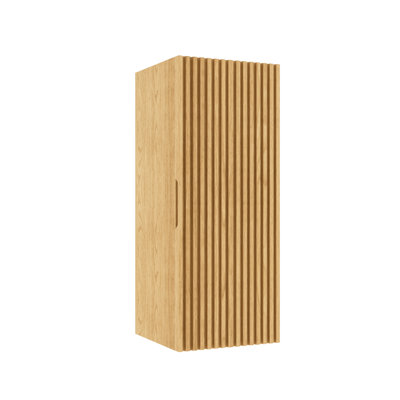 Armoire de salle de bain flottante 12 po, finition chêne, contreplaqué, porte à fermeture en douceur pour armoire latérale avec porte, fabrication en contreplaqué