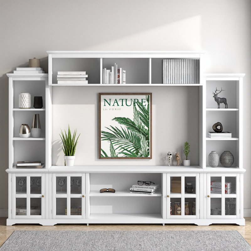 Crédence de rangement quatre pièces Gaela, Blanc