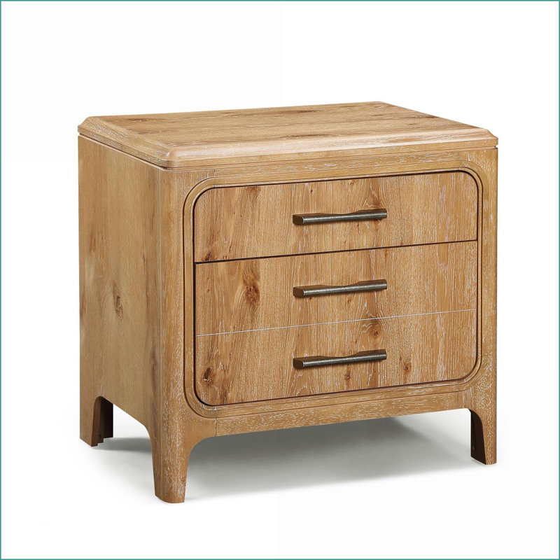 Table de chevet contemporaine à 3 tiroirs 1pc