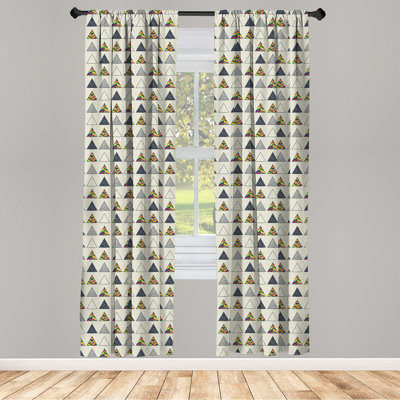 Geometric Semi-Sheer Rod Pocket Sliding Panel