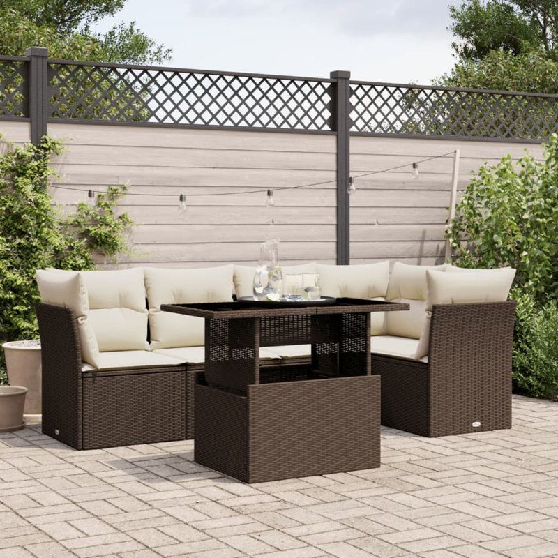 Ensemble de canapé de jardin modulaire en rotin PE Vidaxl