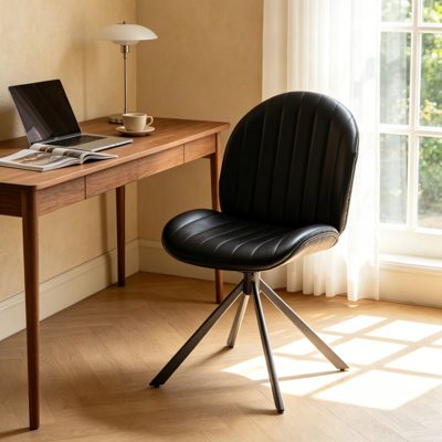 Upholstered Swivel Home Office Task Desk Chair