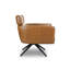 Fauteuil pivotant en cuir véritable Mccully, fauteuil d'appoint moderne Mid-Century