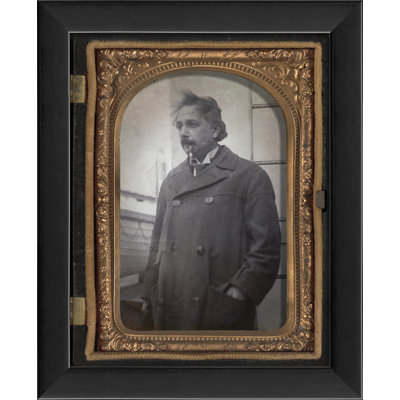 Tintype, reproduction de photo encadrée albert einstein
