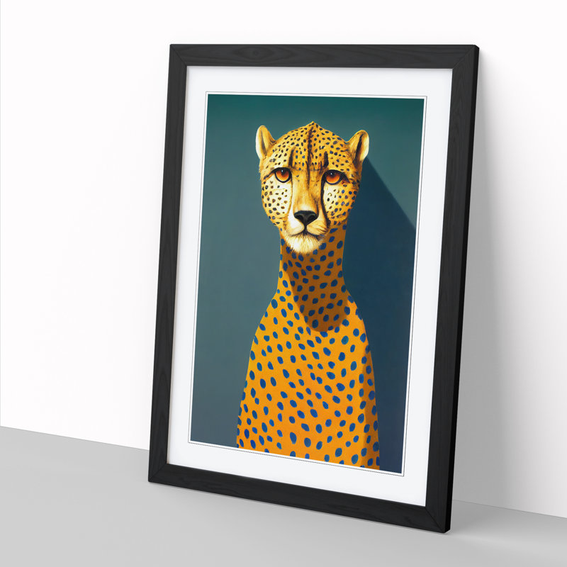 Unique Cheetah Art Vol.3 Framed Print, Black, 64cm H x 46cm W x 2cm D
