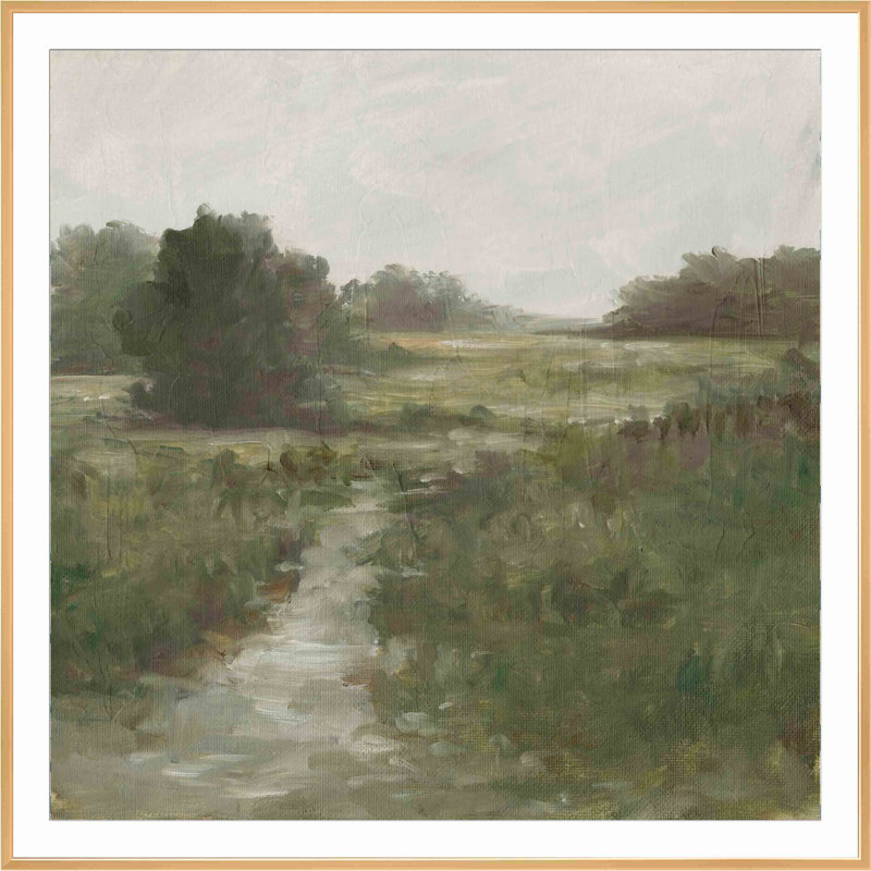 Tranquil Fen I by Ethan Harper, Antiqued Gold, 40.09" H x 40.09" W x 1.1" D