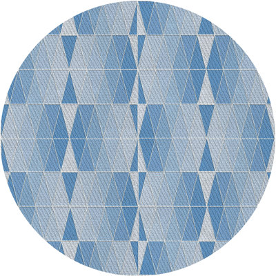 Tapis bleu/blanc cassé à motif