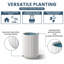 Grand pot / pot rond en béton avec trous de drainage-672820380-676806528