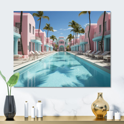 USA Miami Vibes - Impression sans cadre sur métal