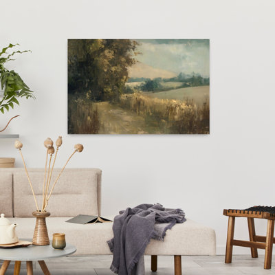 Vieux paysage champêtre, paysage contemporain, art mural