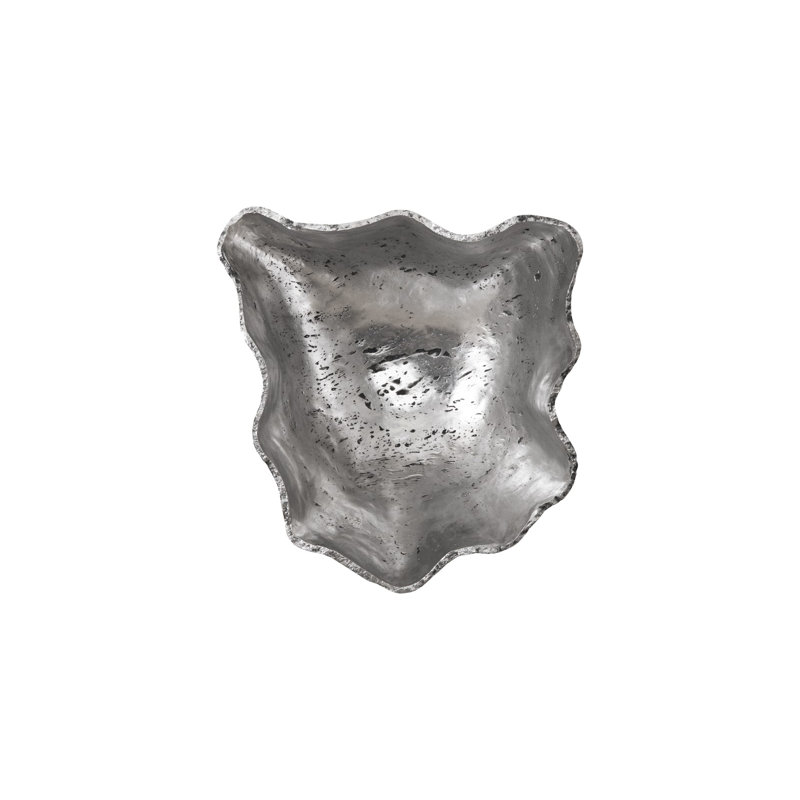 Cast Onyx Wall Bowl, Silver, LG