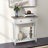 Entryway Table with Storage - Narrow Console Table with 2 Drawers and Shelf, Farmhouse Sofa Table, Wooden Small Hallway Tables for Entryway, Living Room, Hallway, Distressed White