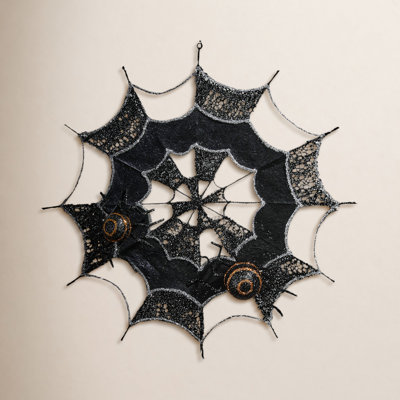 Lichter Glitter Spider Web Holiday Accent