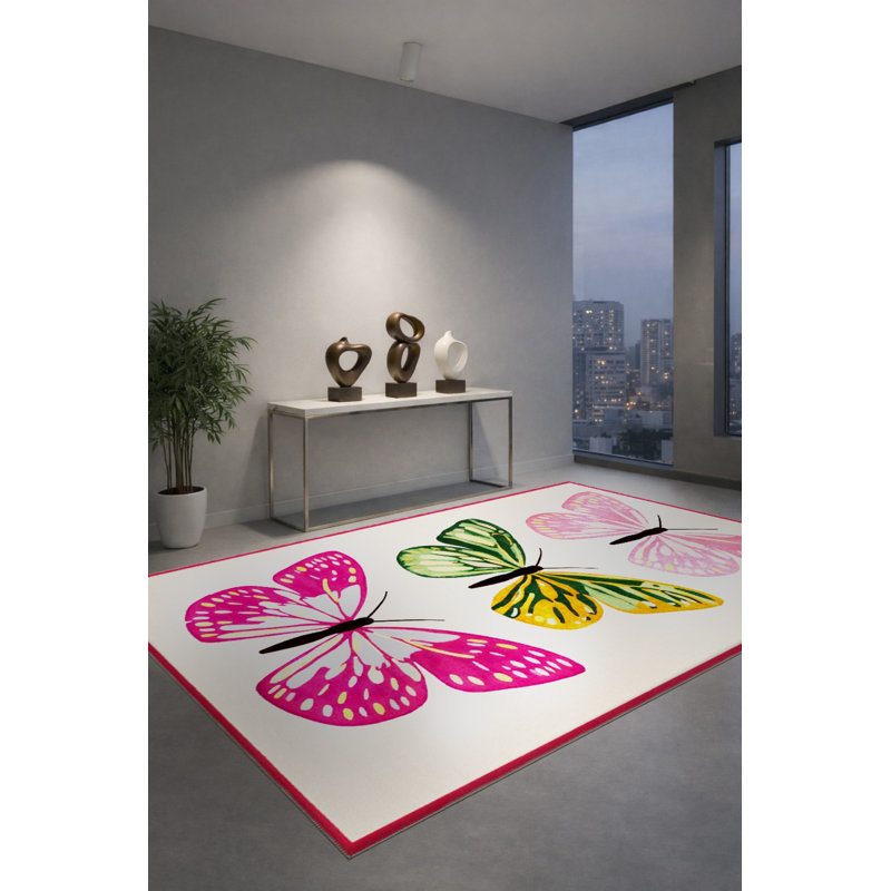 Tapis blanc tissé Mosso, 6'7" x 9'10"