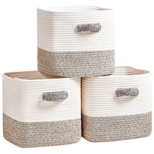 Gracie Oaks Fabric Decorative Basket