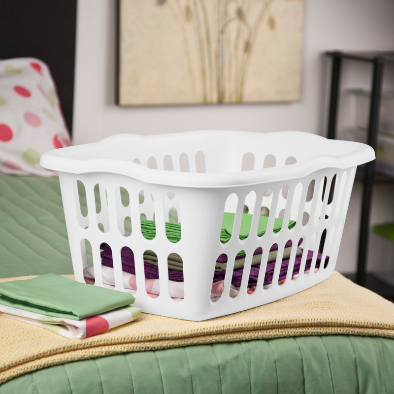 Panier à linge rectangulaire de 1,5 Bu de Sterilite, conception classique pour transporter des vêtements à la salle de lavage