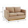 Berengarius 55" Modern Loveseat Upholstered in Velvet with Removable Cushions