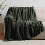 Nestl Cut Plush Cozy Throw Blanket - Fuzzy Warm Fleece Bed Blankets - Throws for Sofa, Bed, and Couch