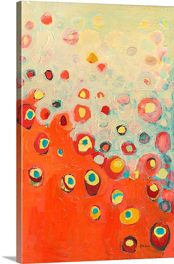 «Growing in Orange» par Jennifer Lommers, reproduction d'art sur toile, H 48 po x l 32 po x P 1,25 po