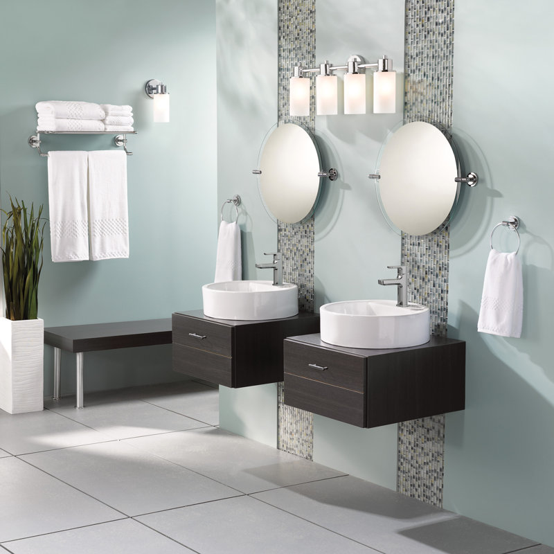 Éclairage pour salle de bain 4 lumières Iso, Noir mat