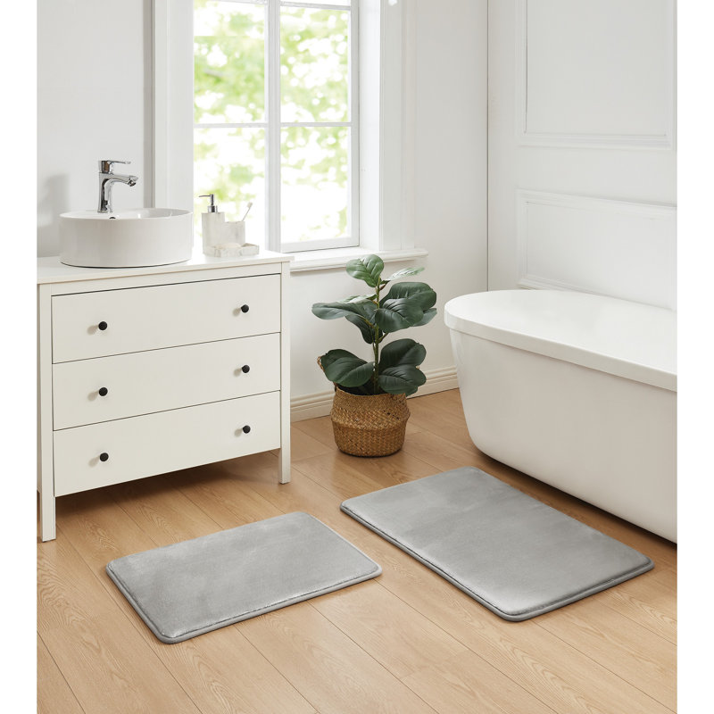 Memory Foam Bath Rug, Gray
