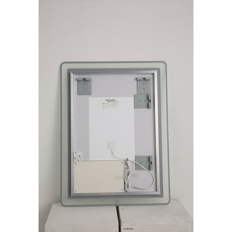 Miroir de salle de bain à DEL avec miroirs de salle de bain avec lumières avant et anti-buée et sans miroir