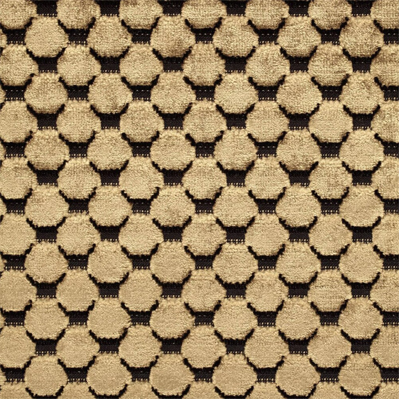 Tespi Spot Fabric, Carbon/Old Gold
