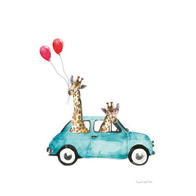 " Giraffe Joy Ride III " by Mercedes Lopez Charro Painting Print