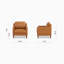 Artdeco Home Keven Camel Faux Leather Armchair-1642761030