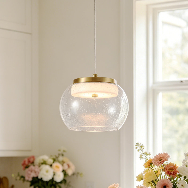  Luminaire suspendu pour îlot de cuisine 1 lumière Cleckler