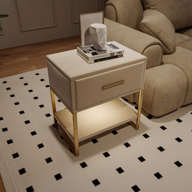 40cm W Manufactured Wood Bedside Table