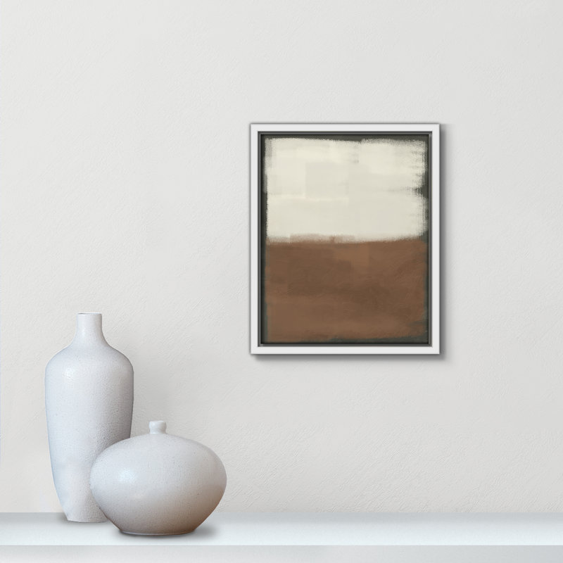 Coronado Alabaster Burst 2 - reproduction sur toile avec cadre flottant, H 11,5 po x l 9,5 po x P 2 po, Blanc / Blanc