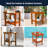Adirondack Outdoor Side Table, All Weather Use Double Layer Patio Side Table, HIPS Rectangular End Table-114792275