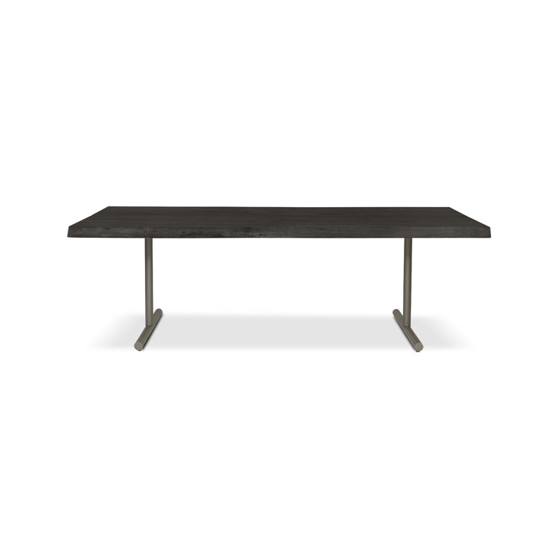 Table de salle à manger Colin, Ébène, Étain, H 29,75 po x L 79 po x l 40 po