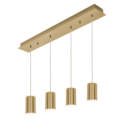 Luminaire suspendu linéaire à 4 lumières pour îlot de cuisine Tonalea