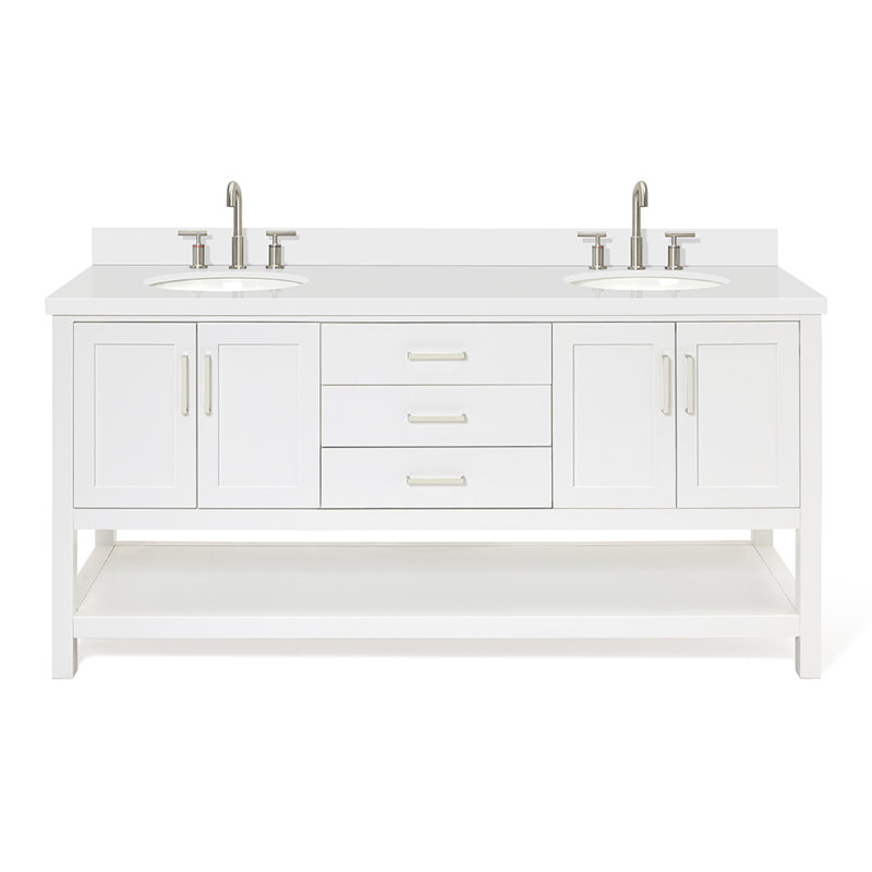 Magnolia Bath Vanity Oval Basin S073DWQ, White, Oval