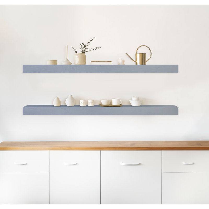 Emerald Lee 2 Piece Oak Floating Shelf, 3'' H x 48'' W x 6'' D