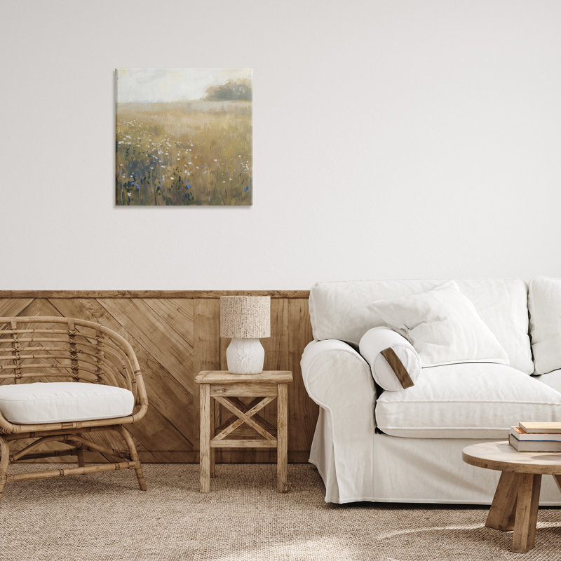 «Neutral Wildflower Field Canvas», conception par LSR Creative Studio, H 17 po x l 17 po